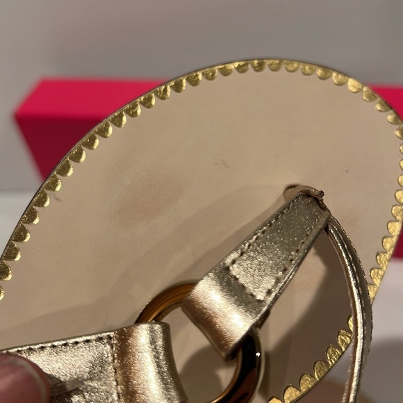 Lilly Pulitzer Gold Metallic Sandals - Size  7M - NWT - Picture 9 of 10